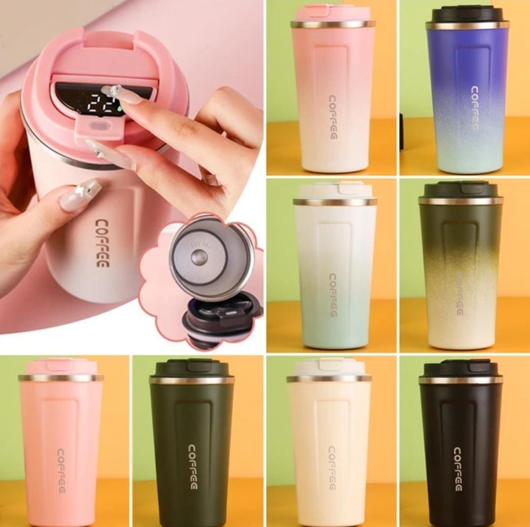 510mls ThermoCup with smart LED temperature display thermometer for your 6-hour travel and keep your coffee warm