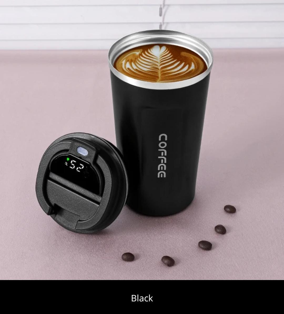 510mls ThermoCup with smart LED temperature display thermometer for your 6-hour travel and keep your coffee warm