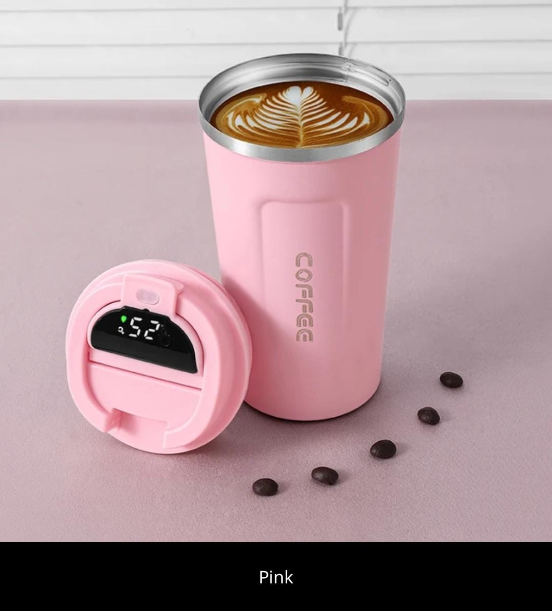 510mls ThermoCup with smart LED temperature display thermometer for your 6-hour travel and keep your coffee warm