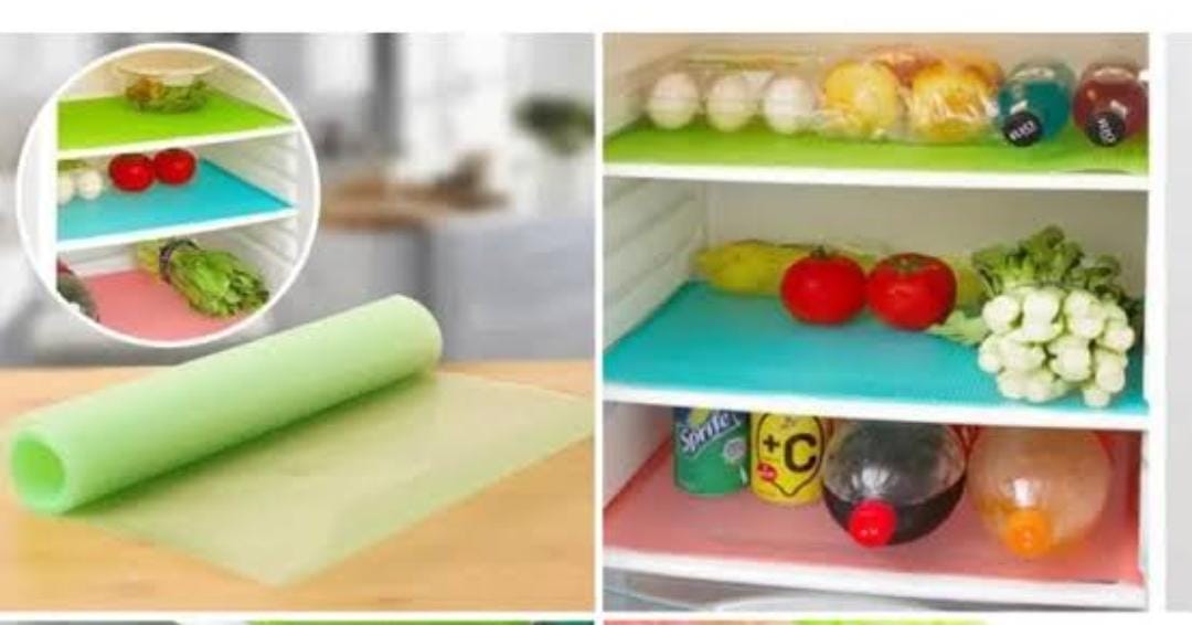 4pcs anti-bacterial PVC fridge mats (can be used as table mats as well)
Colour green