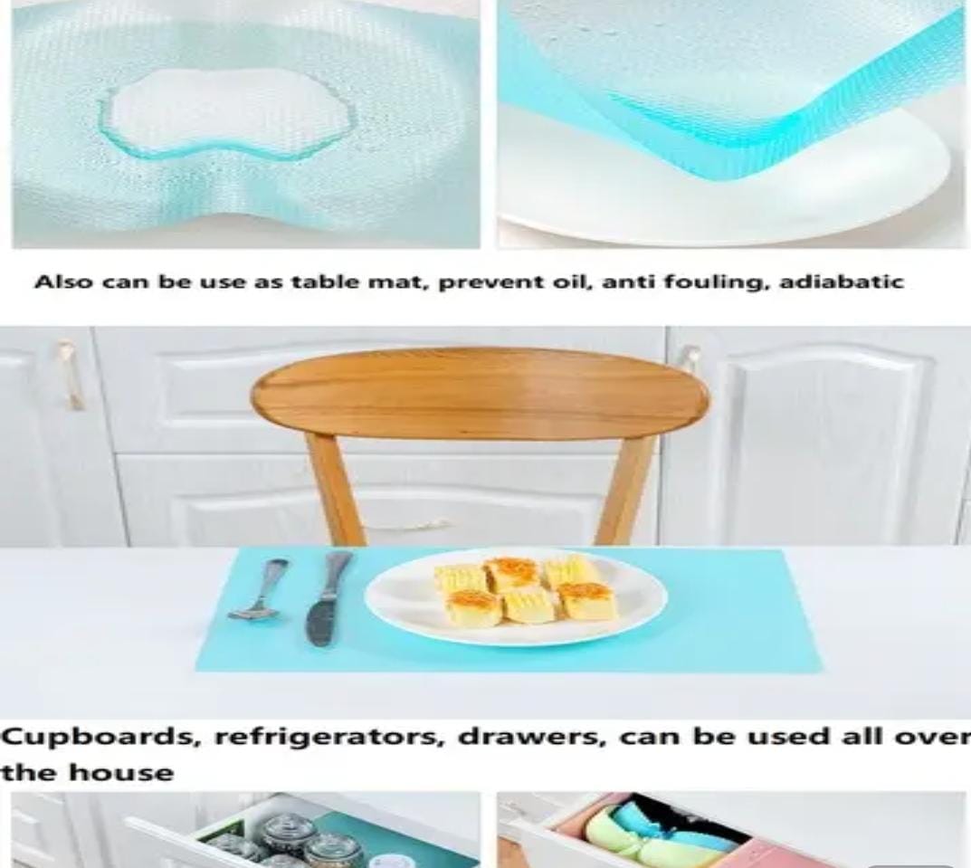 4pcs anti-bacterial PVC fridge mats (can be used as table mats as well)
Colour green