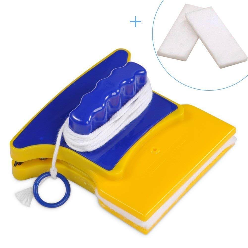 Double faced magnetic window cleaner 
Ideal for cleaning both sides of high height glass panes