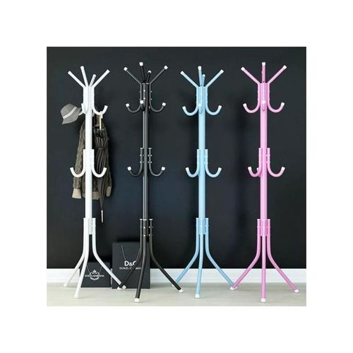 Multipurpose Handbags/Scurf/Hats/Coat Rack StandStrong and durable metallic build.
Available in multiple colors
Multifunctional rack, holds hats, coats, handbags.
Stylish standing style design
Easy to