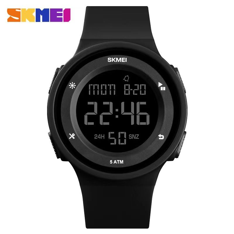 New Skmei electronic watch, smart outdoor sports watch, LED digital silicone electronic watch, multifunctional, waterproof, fashionable, with night light