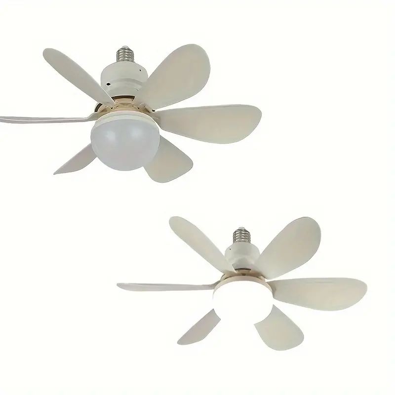 Sleek 16 ceiling fan with built-in lighting and remote control -3 speed, portable, home mute, timer setting, indoor embedded installation, no wiring required