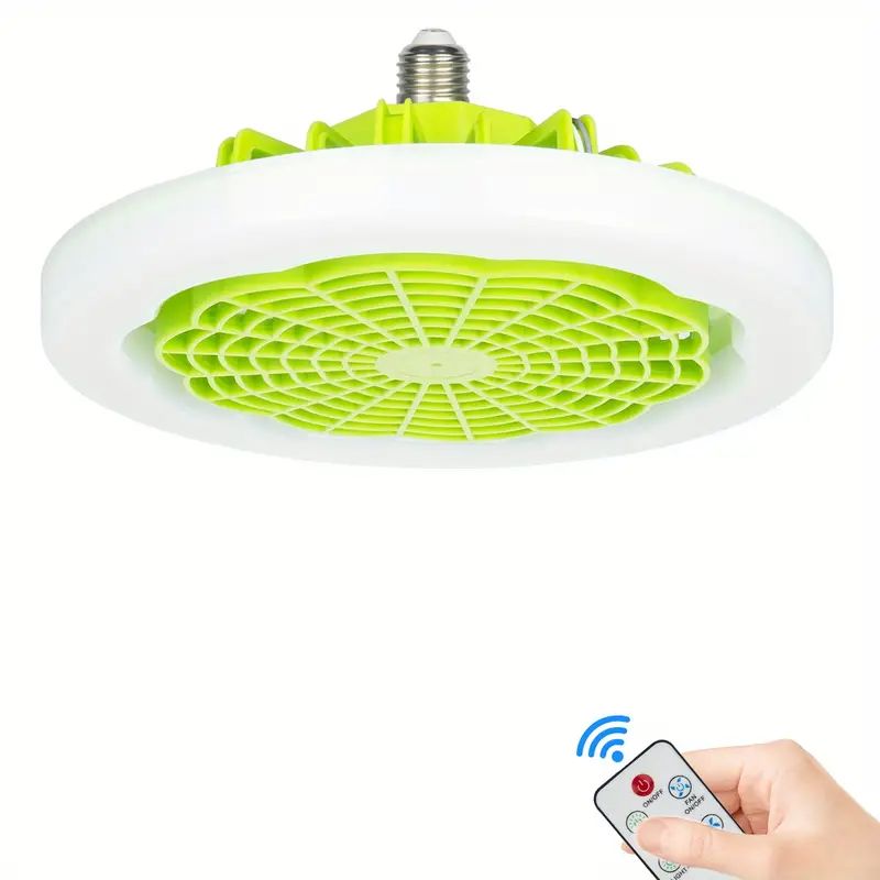 LED Smart Fan Light, Ceiling Fan With Light, Remote Control Enclosed Low Profile Ceiling Fan With Light 3 Speed LED Dimming 3 Colors 8 Invisible Bladeless Flush Mount Fan Light Bedroom, Offices