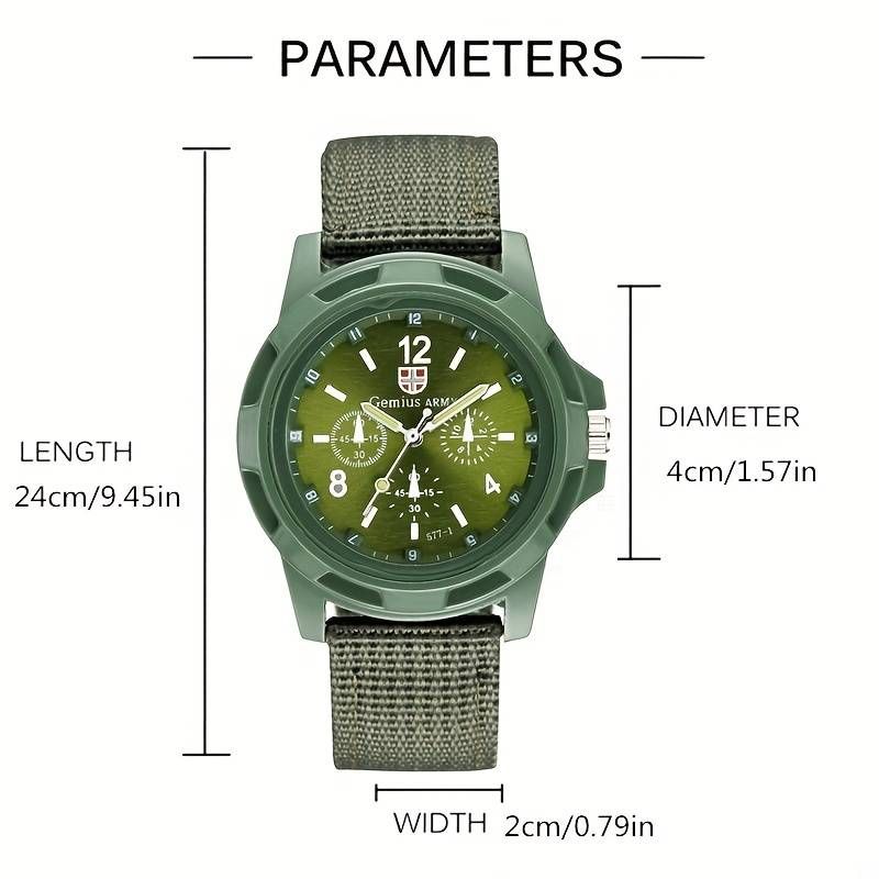New leisure multifunctional outdoor quartz watch with glow, Sports watch, Electronic analog circular quartz watch, Stainless steel case nylon strap electronic watch