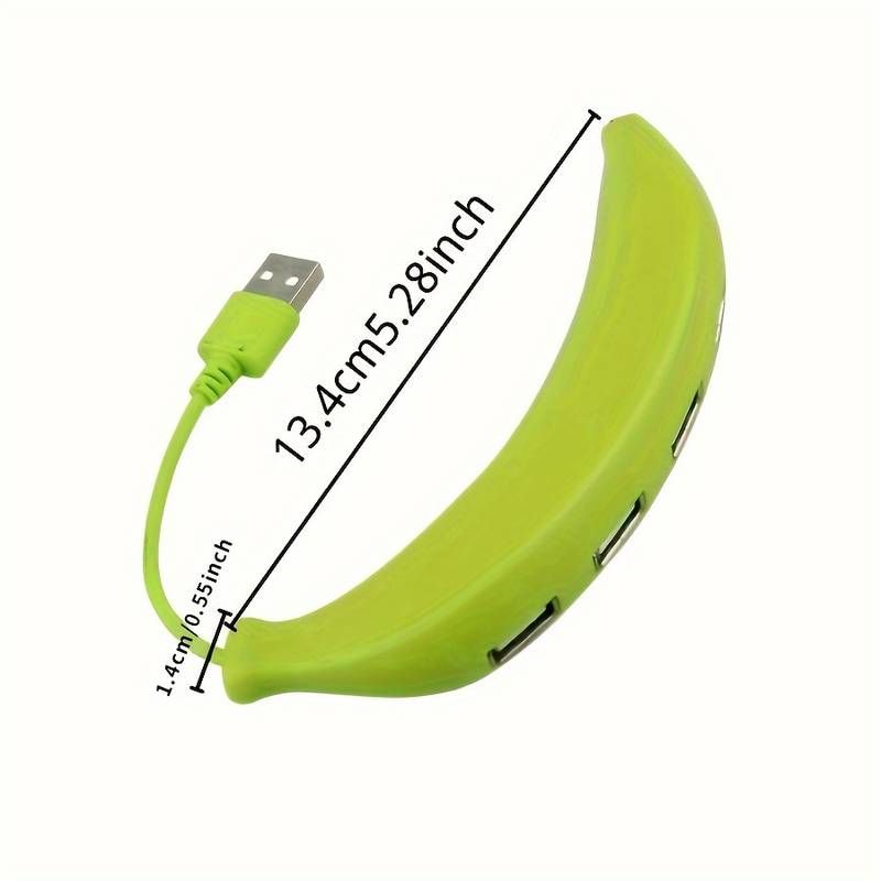 1pc Funny Banana USB 2.0 Hub, 4-Ports USB Hub USB Splitter, USB Expander For Laptop, Xbox, Flash Drive, HDD, Console, Printer, Camera, Keyborad, Mouse