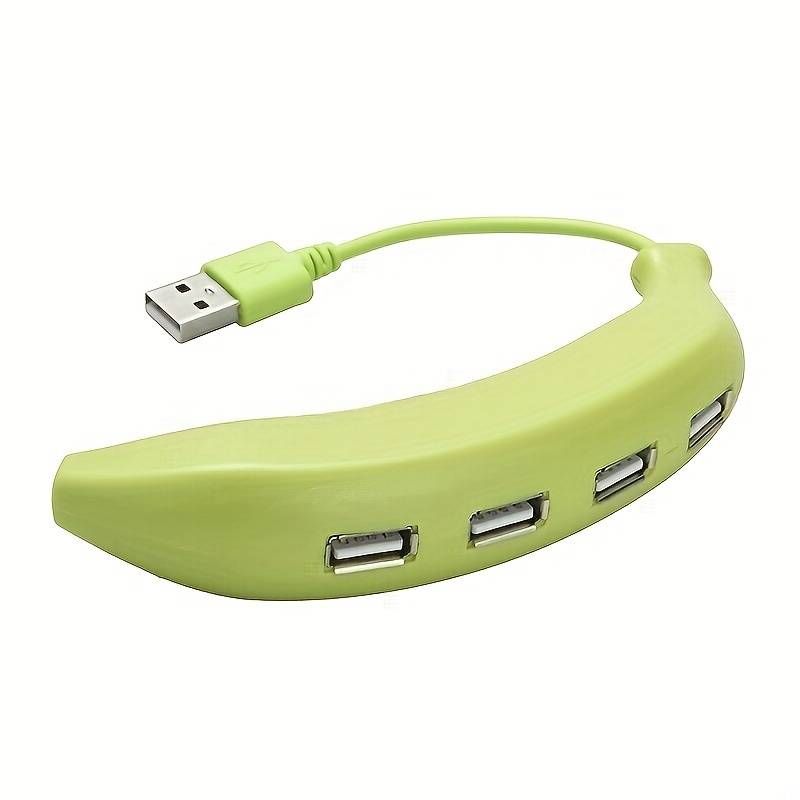 1pc Funny Banana USB 2.0 Hub, 4-Ports USB Hub USB Splitter, USB Expander For Laptop, Xbox, Flash Drive, HDD, Console, Printer, Camera, Keyborad, Mouse