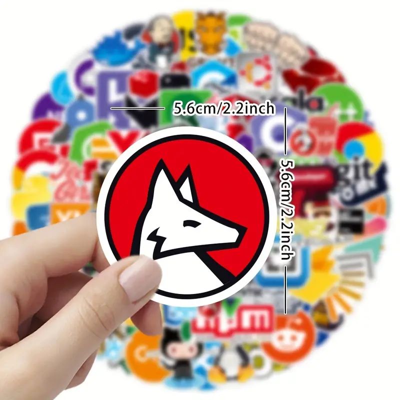 110pcs Programmer Logo Stickers Pack For Laptop, Funny Science Decals, Vinyl Waterproof Math Sticker For Water Bottles, Phone, Hat, Skateboard, Scrapbook