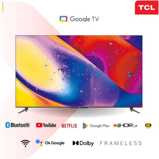 TCL 43 Inch  4K HDR Google android Tv UHD 4K Frameless LED TV-YouTube, Netflix-Smart Tvs