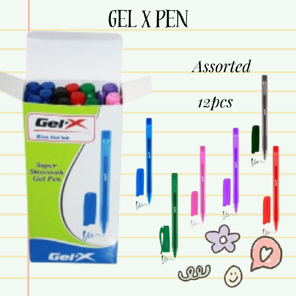 GEL-X Gel Pen - Assorted 12 Pcs