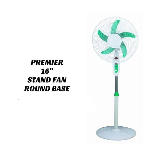 ( BUY ONE GET ONE FREE)Premier stand fan round base 2 pieces in a box price per piece stand fan green electronics and appliances heating cooling air quality fans floor fans