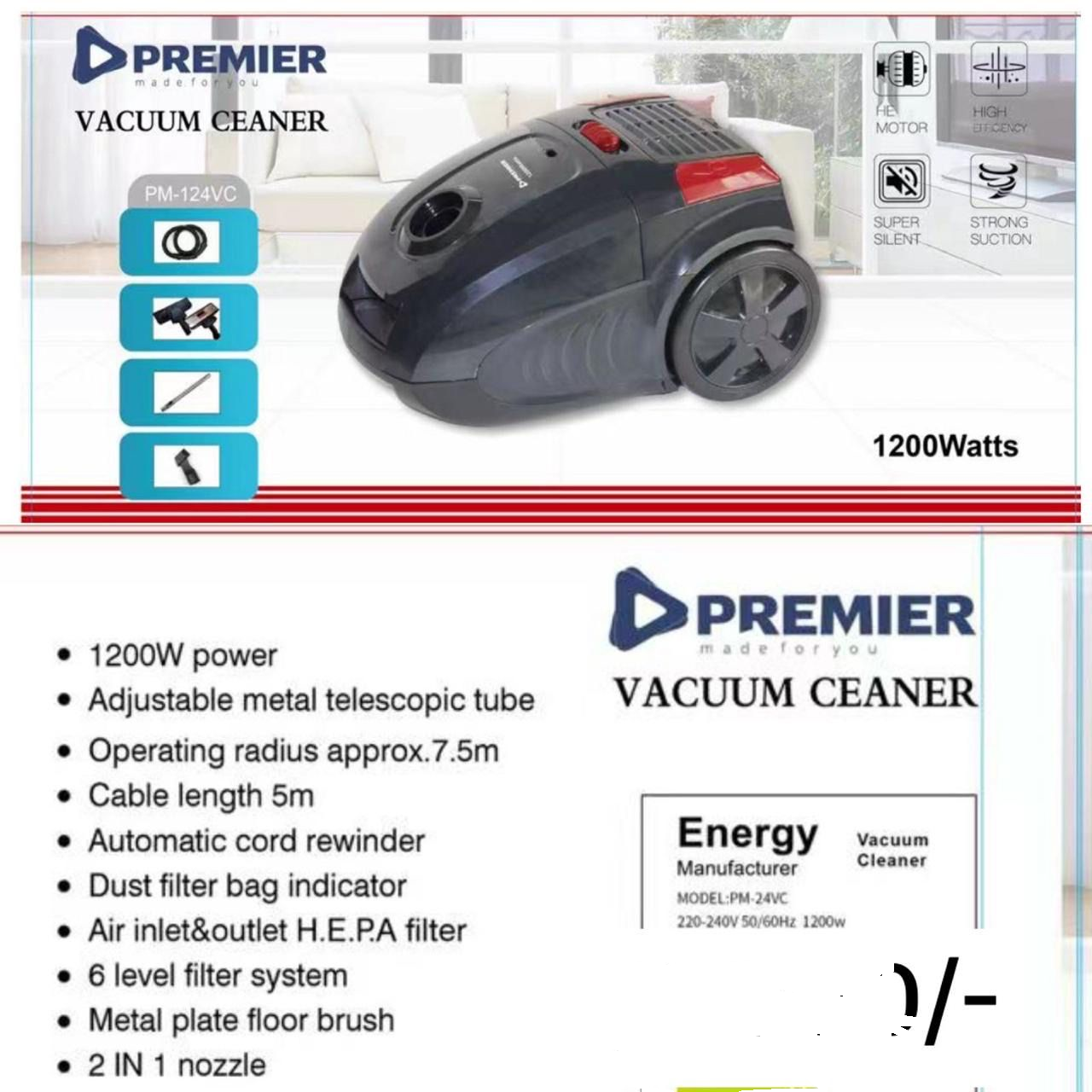 (HOT DEALS!!) Premier Vaccum Cleaner Wet And Dry PM-124VC With 1200 Watts Electronics And Appliances Home Improvement Vacuum cleaners