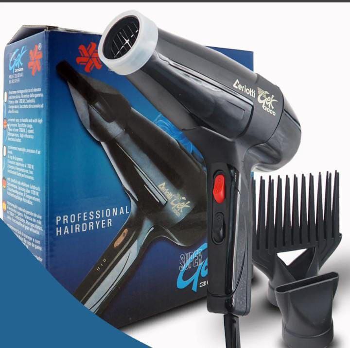 (NEW PROMOTION PRICE) Gek Ceriotti Hair Dryer Blow Dry 3800 Straightener-BLACK..Gek 3800 blow dryer with Warranty 2 Speed settings:- mild and hot Long life motor life AC Power: 1700W/1900W High Effici