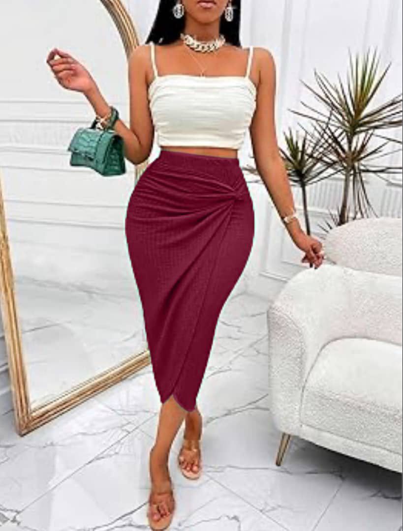fashion ladies two piece skirt suit