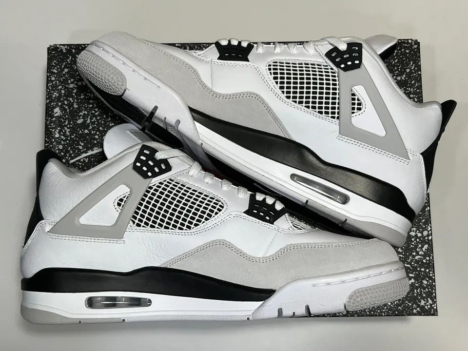 Air Jordan 4 Retro Military Black White Men's