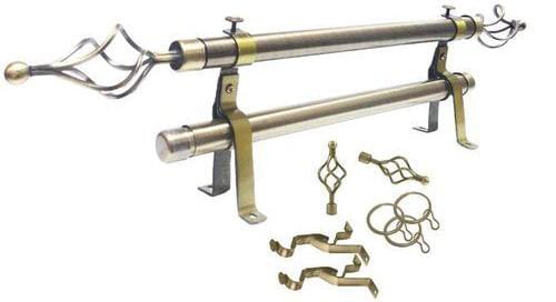 🔅🔅🔅 Double Curtain rod ✨ Colour;gold,silver and black