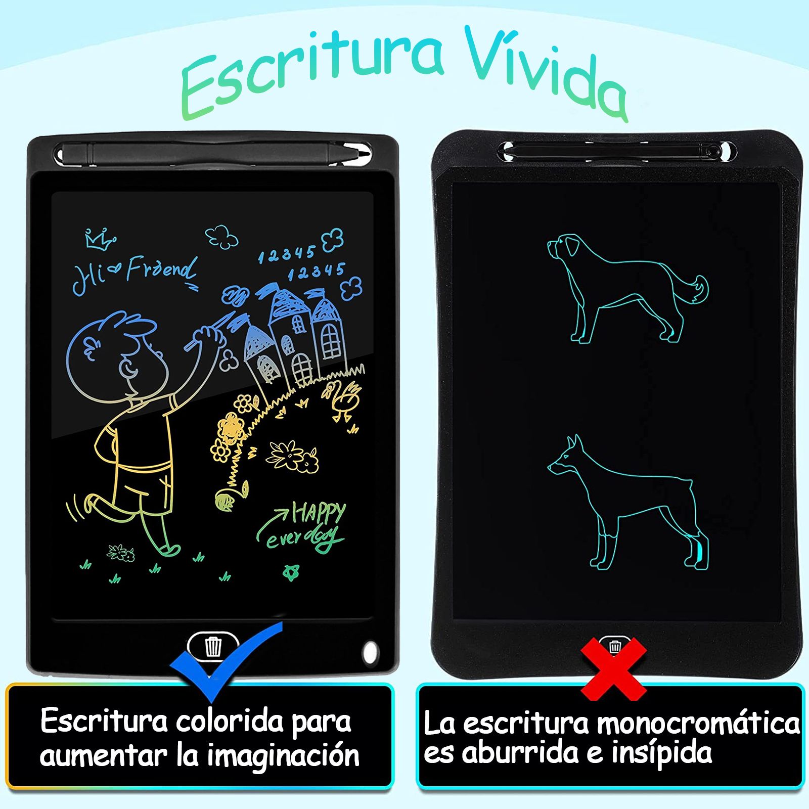 10inch LCD Writing Tablet Kids Erasable Colorful Drawing Board Graphic Electronic Writing Drawing Screen Doodle Board Children's Educational Toys
