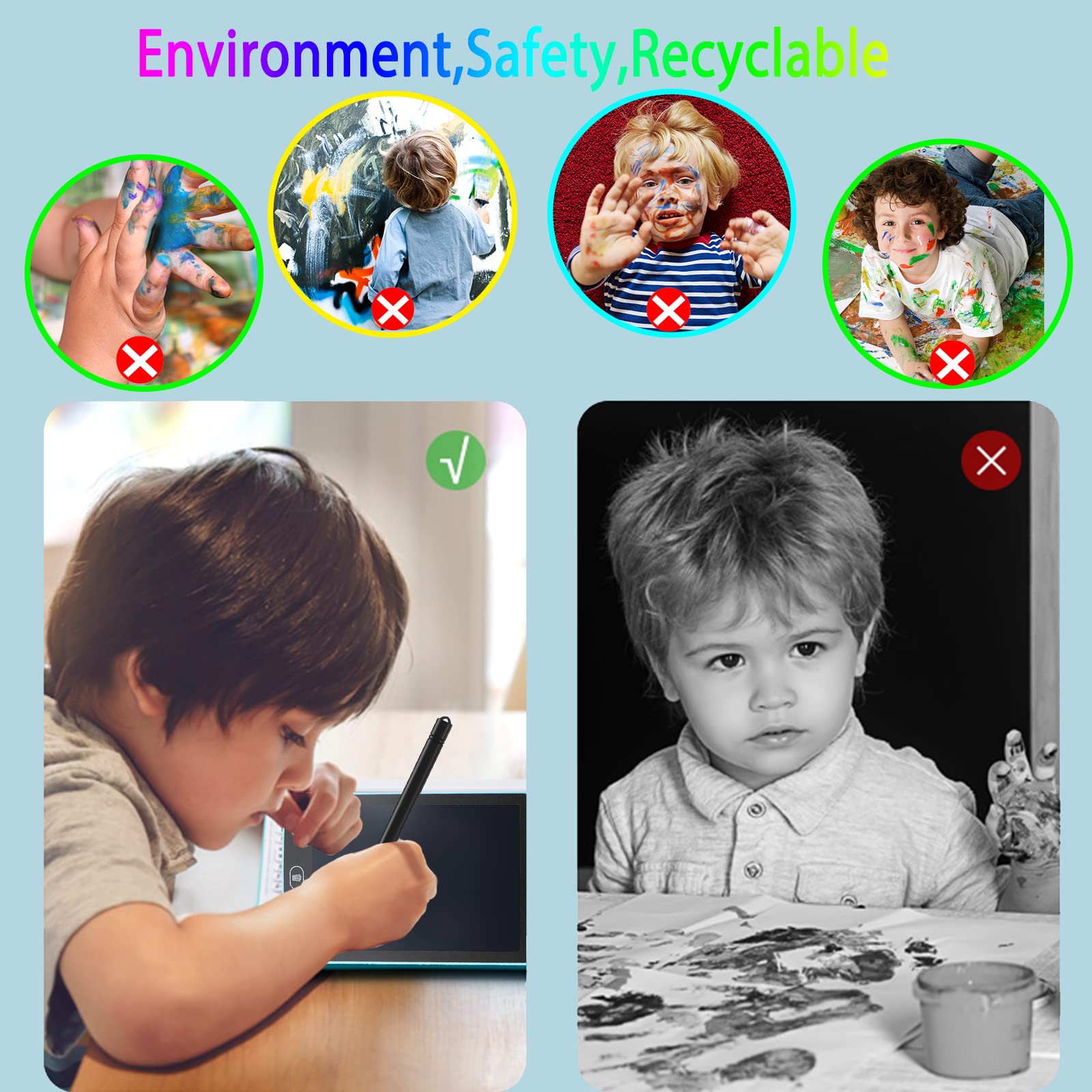 10inch LCD Writing Tablet Kids Erasable Colorful Drawing Board Graphic Electronic Writing Drawing Screen Doodle Board Children's Educational Toys
