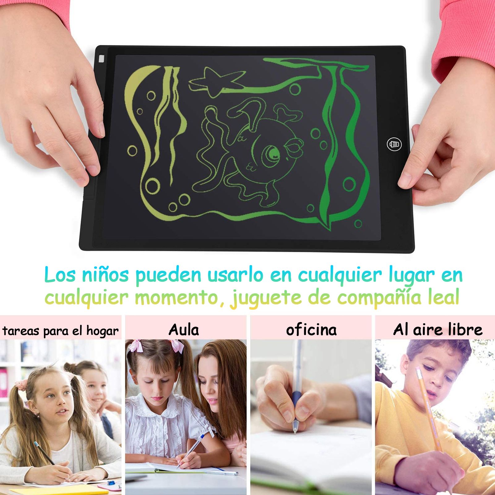 10inch LCD Writing Tablet Kids Erasable Colorful Drawing Board Graphic Electronic Writing Drawing Screen Doodle Board Children's Educational Toys