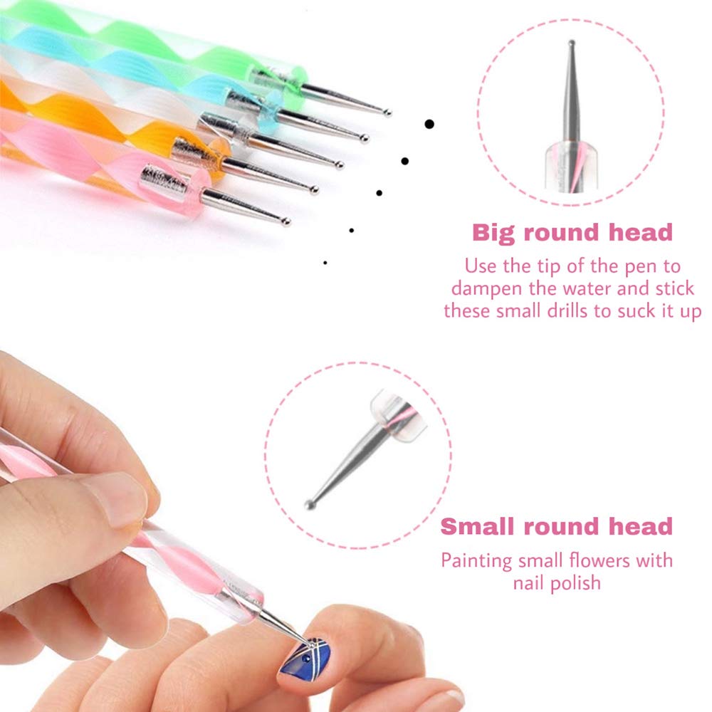 Manicure Tools Set Drill Pen Nail Brush Nail File Rhinestone Multifunctional Colorful Set