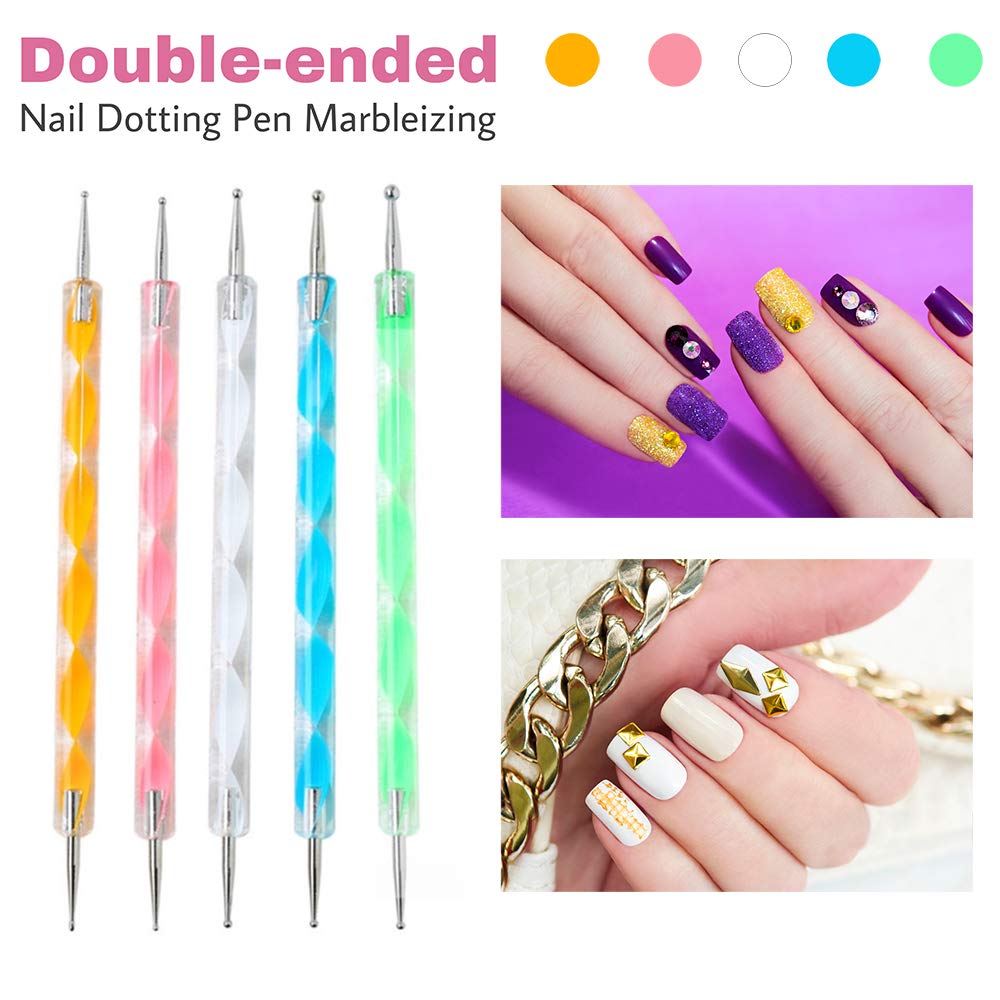 Manicure Tools Set Drill Pen Nail Brush Nail File Rhinestone Multifunctional Colorful Set