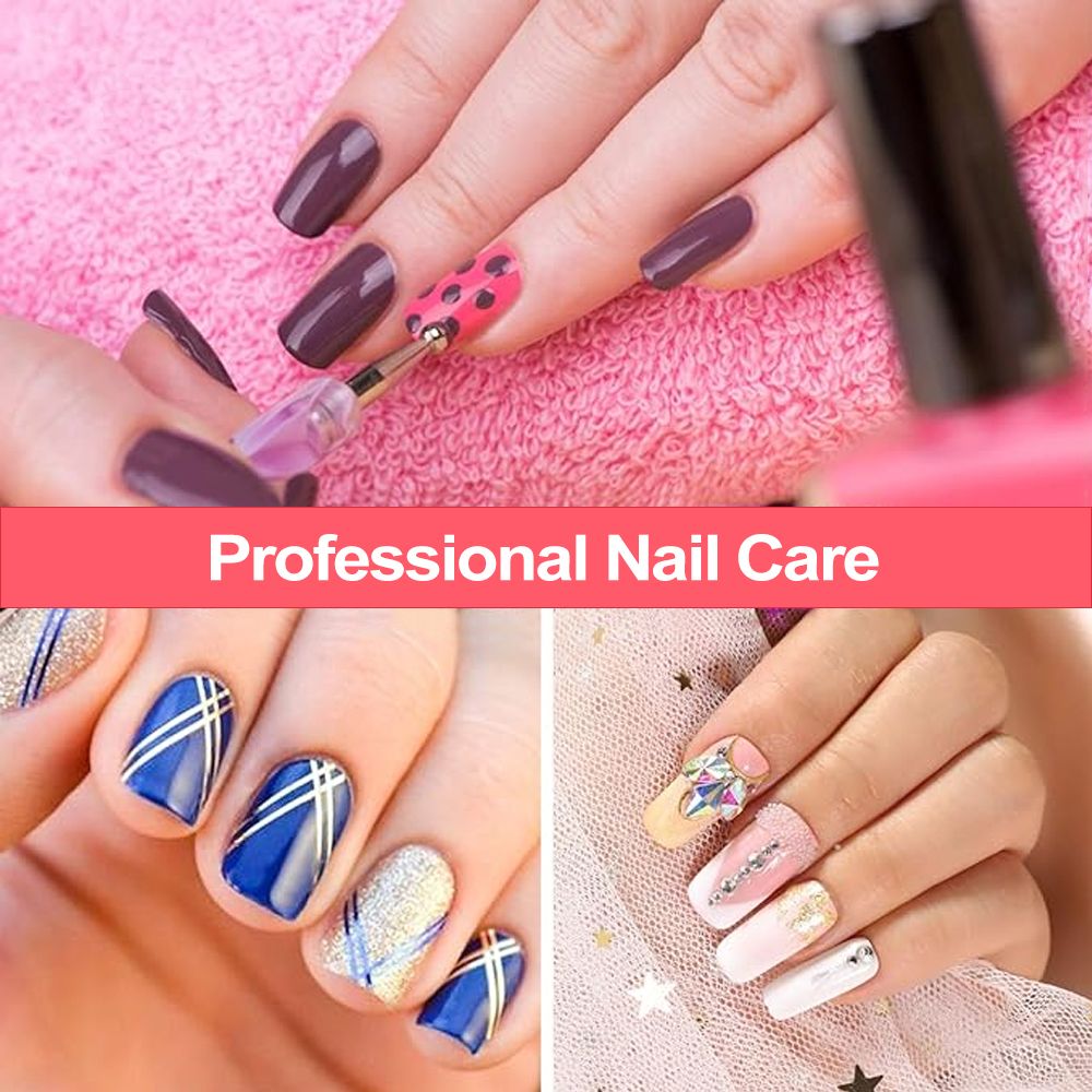 Manicure Tools Set Drill Pen Nail Brush Nail File Rhinestone Multifunctional Colorful Set