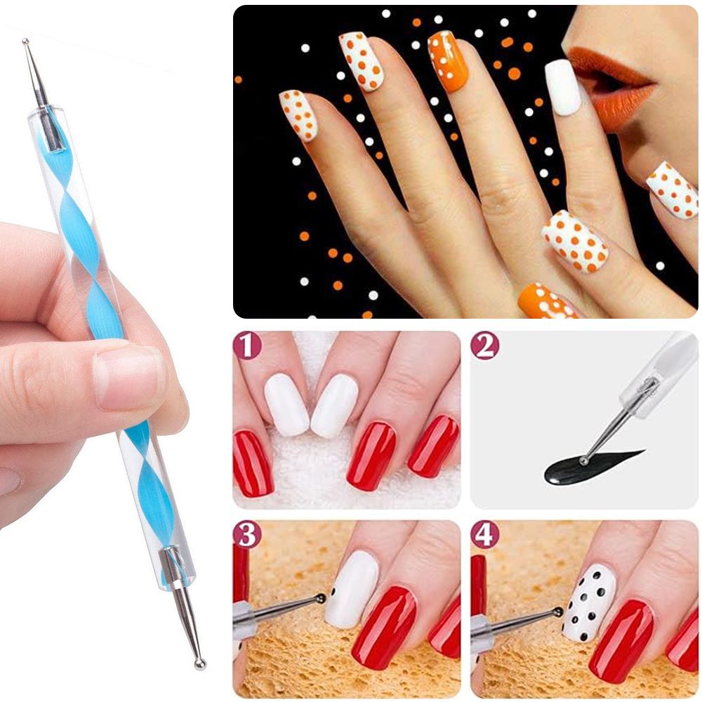 Manicure Tools Set Drill Pen Nail Brush Nail File Rhinestone Multifunctional Colorful Set
