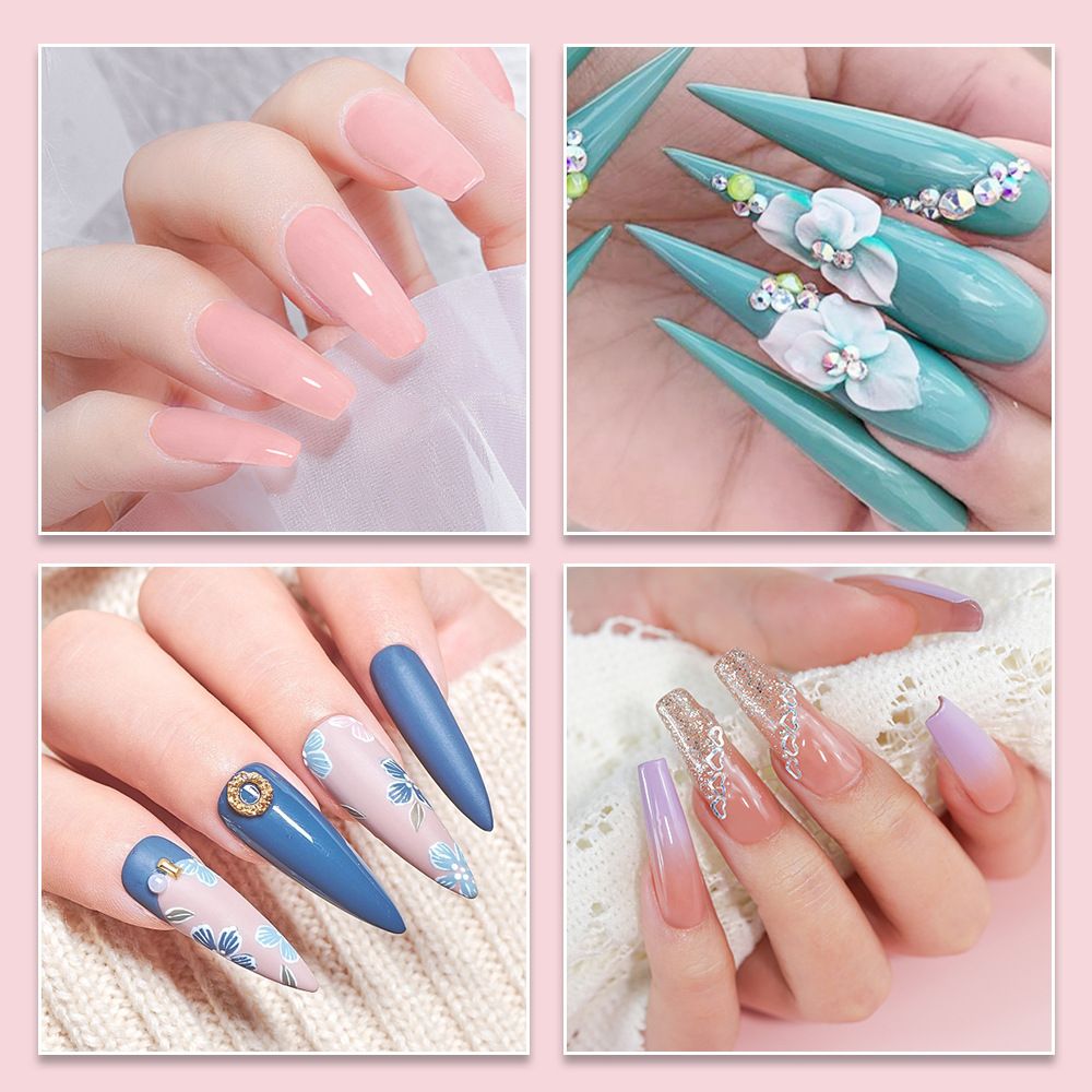 Nail Gel Lamp Manicure kits LED Nail Dryer Nail Manicure Tool UV Portable UV Led Nail Dryer Lamp Nail Kits(Acrylic liquid not included)