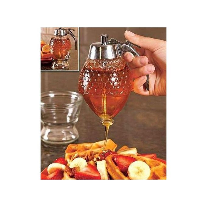 Acrylic Storage Pot Honey Dispenser With Drip Bottle