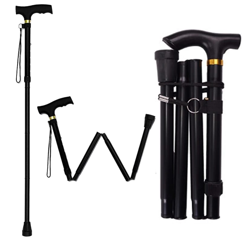 Aluminum Walking Stick Folding Travel Walking Stick