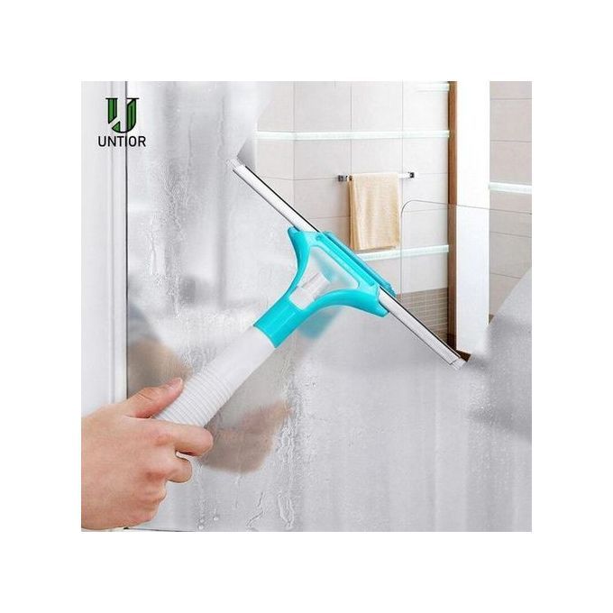 2 In 1 Glass Window Cleaner Brush Clean Scraper With Auto Soap Spray
