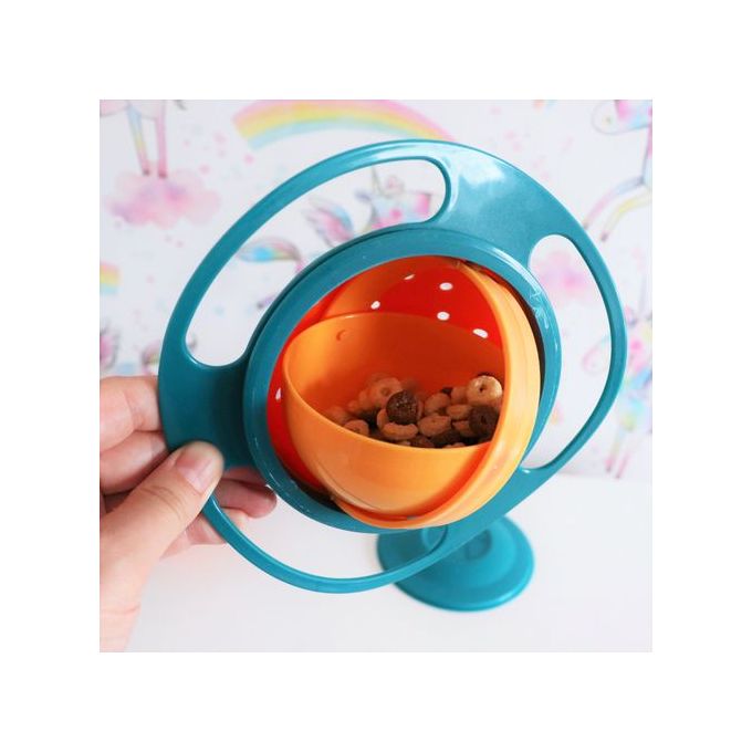 Non-spill Toddler Gyro Bowl/Rotating Toddler Bowl