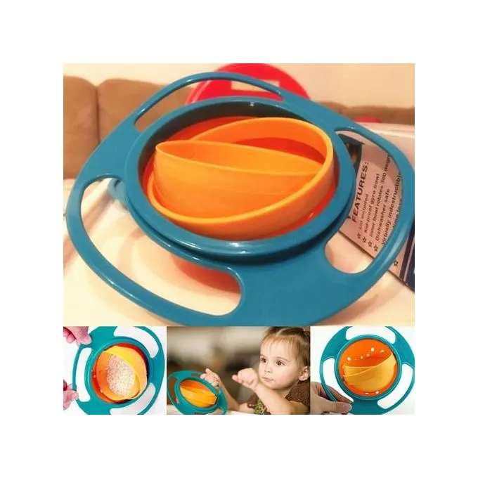 Non-spill Toddler Gyro Bowl/Rotating Toddler Bowl