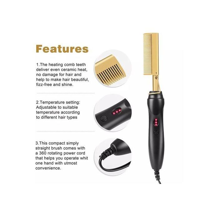 2in1 Electric Press Hot Comb(Wet And Dry Hair)-