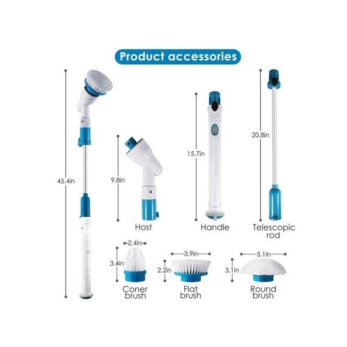 3 Heads Electric Spin/Tiles Scrubber Cleaning Brush Bathroom Floor Tiles Household Clean Tool