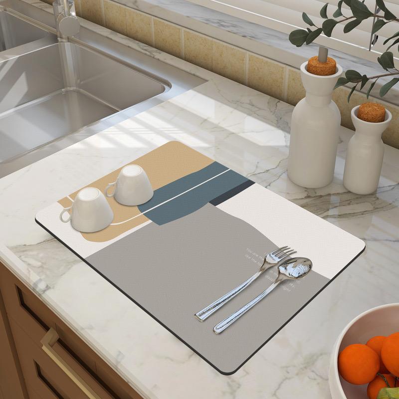 Bright Colored Stripe Carpet kitchen Mats Anti-slip High Water Absorbing  40* 50cm