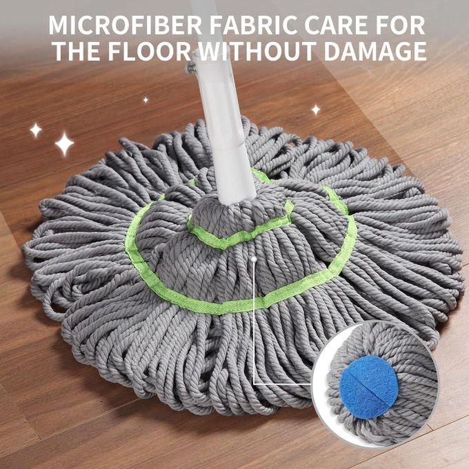 Twist Mop, Self-Wringing Wet Mop for Floor Cleaning