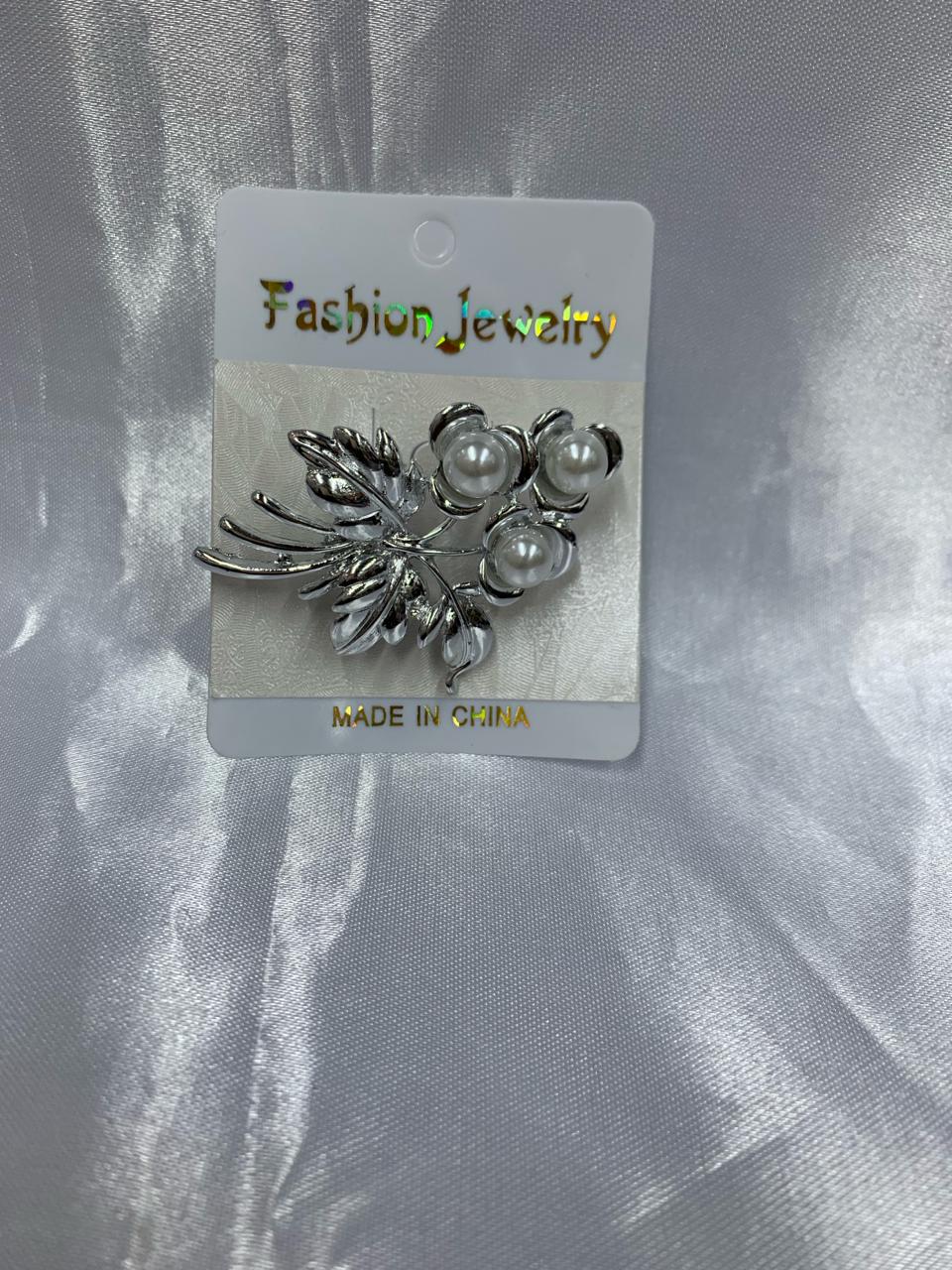 High-end fashion brooches set of 3pcs gold and 3pcs silver