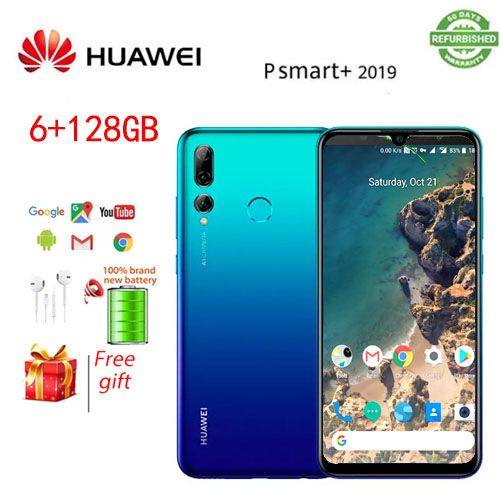 Refurbished huawei Smart 2019 6+128GB 4+128GB 6.2inch 40MP phone 4G 100%Original  Mobile Phone  Smart +（2019）Huawei enjoy9S