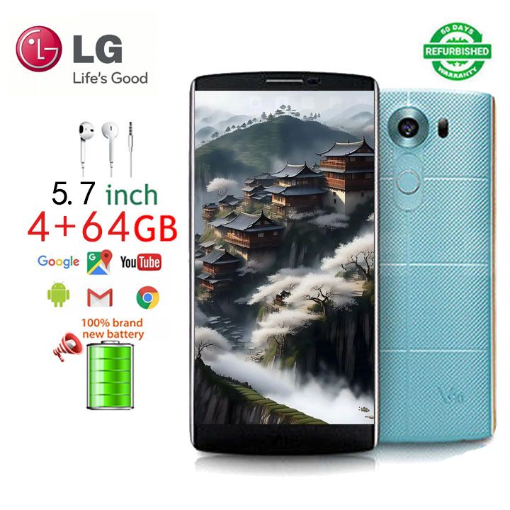 Refurbished LG V10 lg v10 phone 100%Original 64GB 4GB Mobile Phone smart phones single SIM 4+64GB