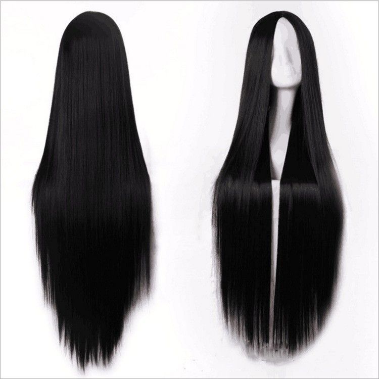 Cross-border new wig, African ladies before the lace fiber head cover, black long straight hair in multiple sizes to choose from