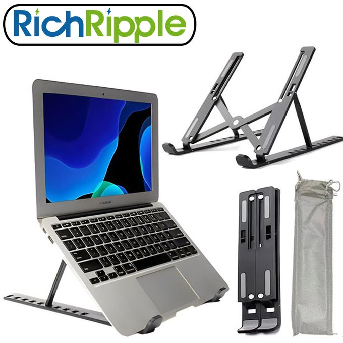 RichRipple Portable Laptop Stand 10-hole Adjustable Height Foldable ABS Laptop Stand