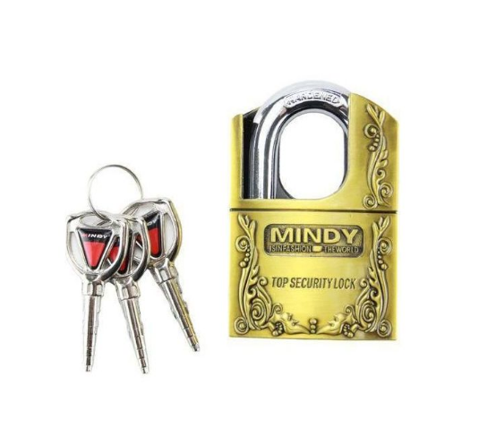 Padlock Mindy padlock {BIG SALE}Mindy Top Anti-Burglar Theft Zinc Alloy High Security Padlock With 3 KeysHard to copy with high precision