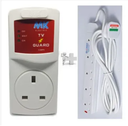 MK TV guard + free 4 way extension,original surge protector fridge guard for fridges and other home equipments,TV guard MK