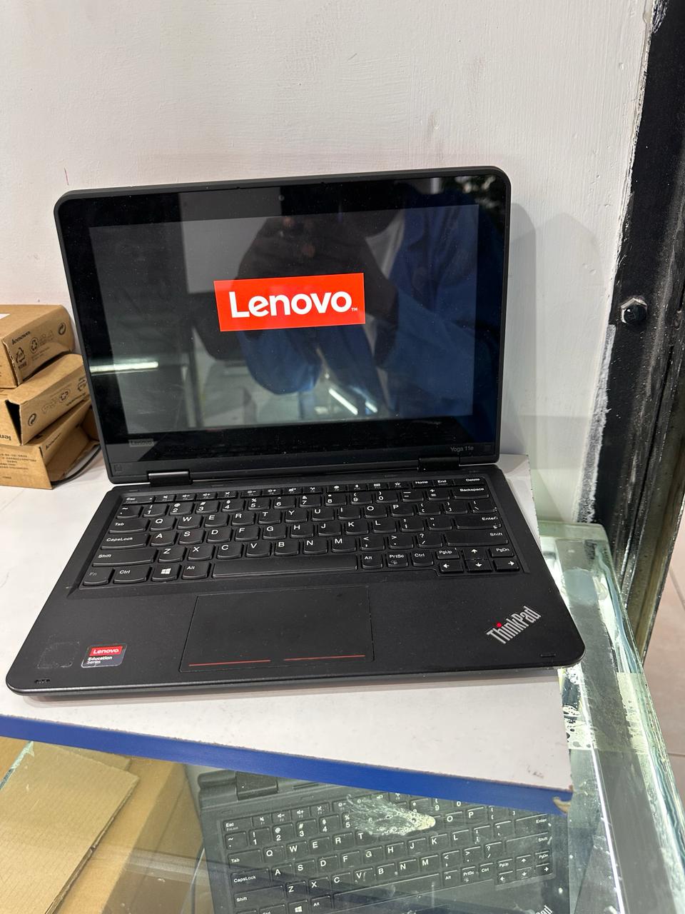 (ANNIVERSARY OFFER)  LENOVO YOGA 11E TOUCHSCREEN X360 4GB RAM 128GB SSD  2 IN 1 LAPTOP REFURBISHED  LAPTOP , BLACK , 12" INCH , INSTALLED WINDOWS 10 PRO AND FREE MOUSE