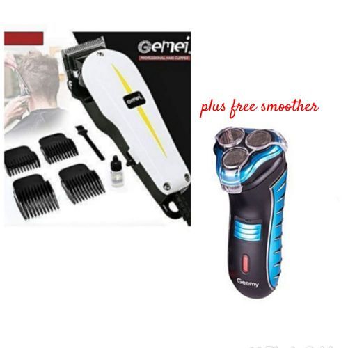 Geemy Rechargeable Cordless Shaving Machine With Indicator + beard Smoother Shaving Machine