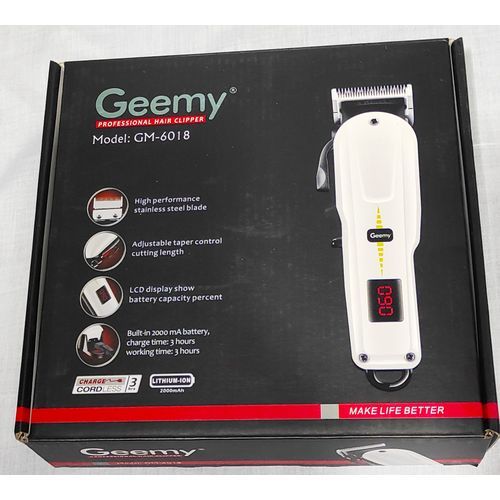 Geemy (Two) Rechargeable Cordless Shaving Machine With Indicator + FREE 4 Way Power Extension