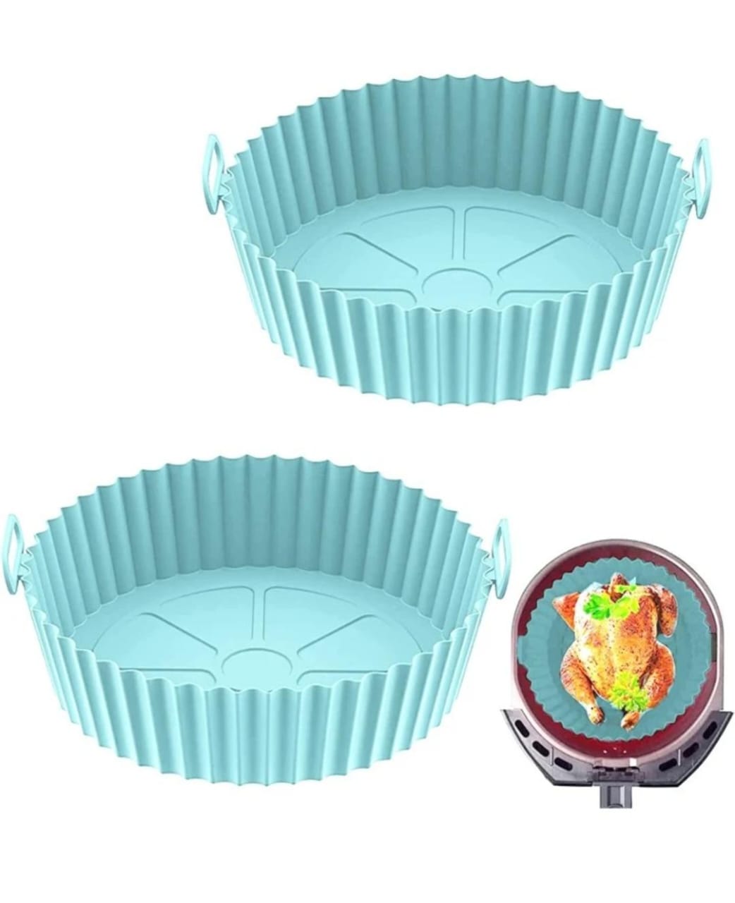 Air Fryer Silicone Baking Tray Reusable Basket Mat